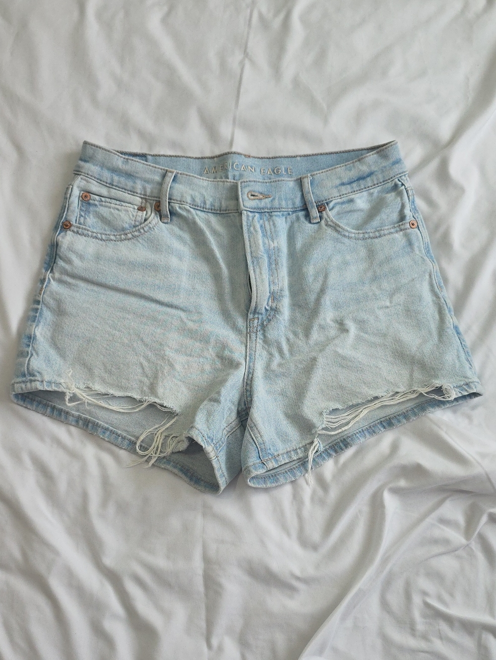 American Eagle Outfitters Light Wash Denim Cutoff Shorts